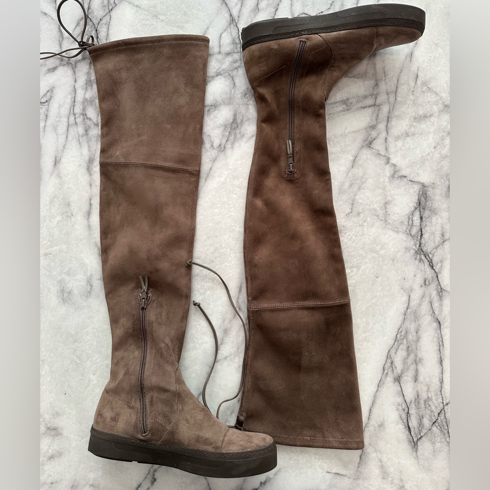 Stuart Weitzman Brown Suede Over-The-Knee Boots US 8